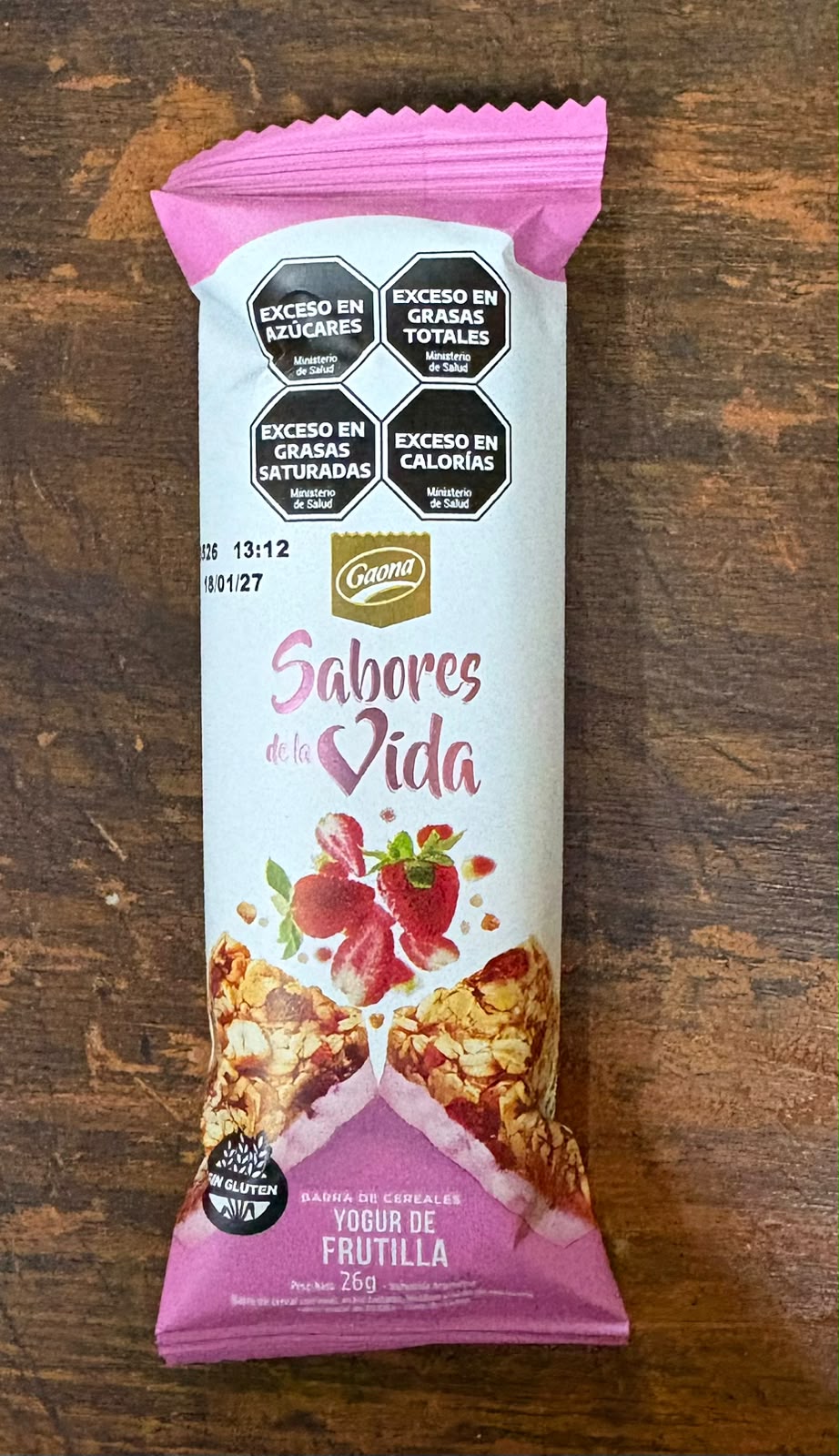 BARRA DE CEREAL SABOR FRUTILLA